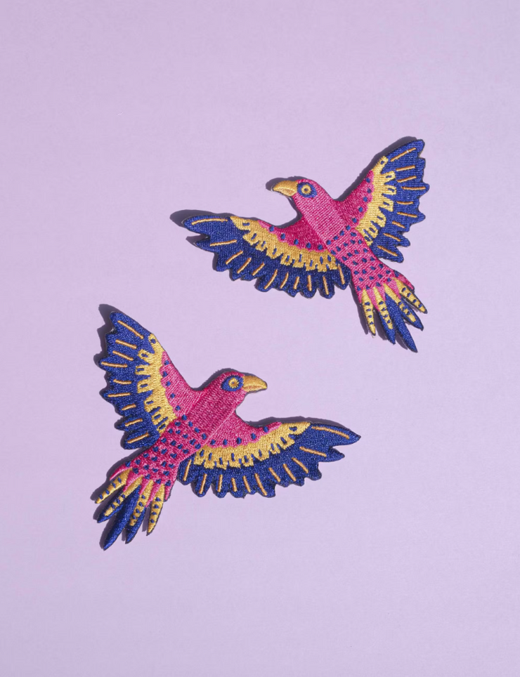 Patch Thermocollant Duo Oiseaux Aigles Malicieuse