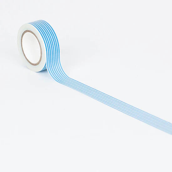 Masking tape - Bleu et blanc rayé - Rico Design