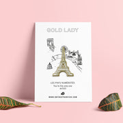 Pin's - Gold Lady - Tour Eiffel