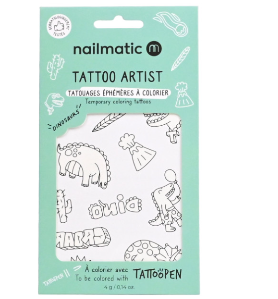 Planche de tatouages à colorier - Nailmatic