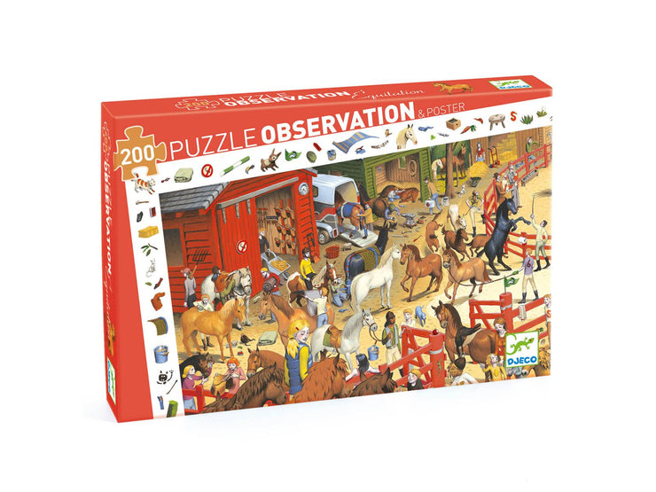 Puzzle observation - Equitation - 200 pcs - Djeco