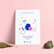 Pin's - Like That - Abstrait Rose et Bleu  -  On The Other Fish x Studio Like That