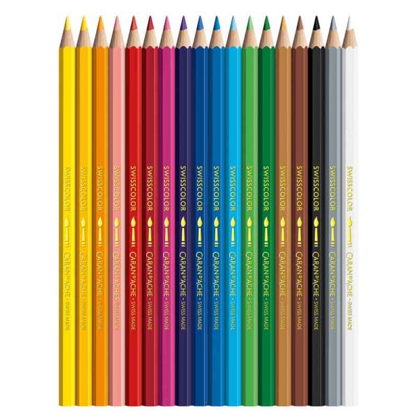 Boîte de 18 crayons de couleur swisscolor - Caran d'Ache