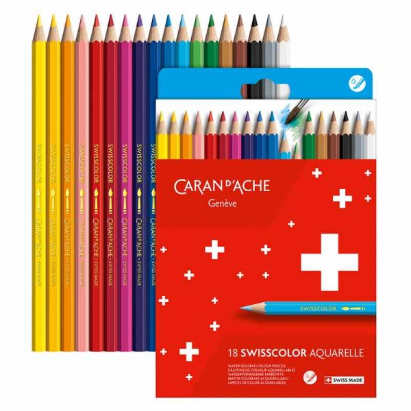 Boîte de 18 crayons de couleur swisscolor - Caran d'Ache