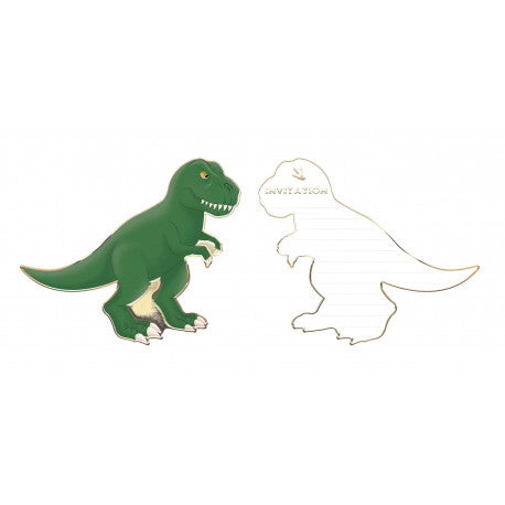 Set de 8 invitations - Dinosaure - PartyPro