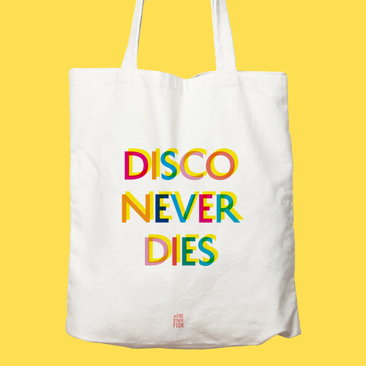 disco, sac, disco never dies, tote bag, couleur, danse, époque